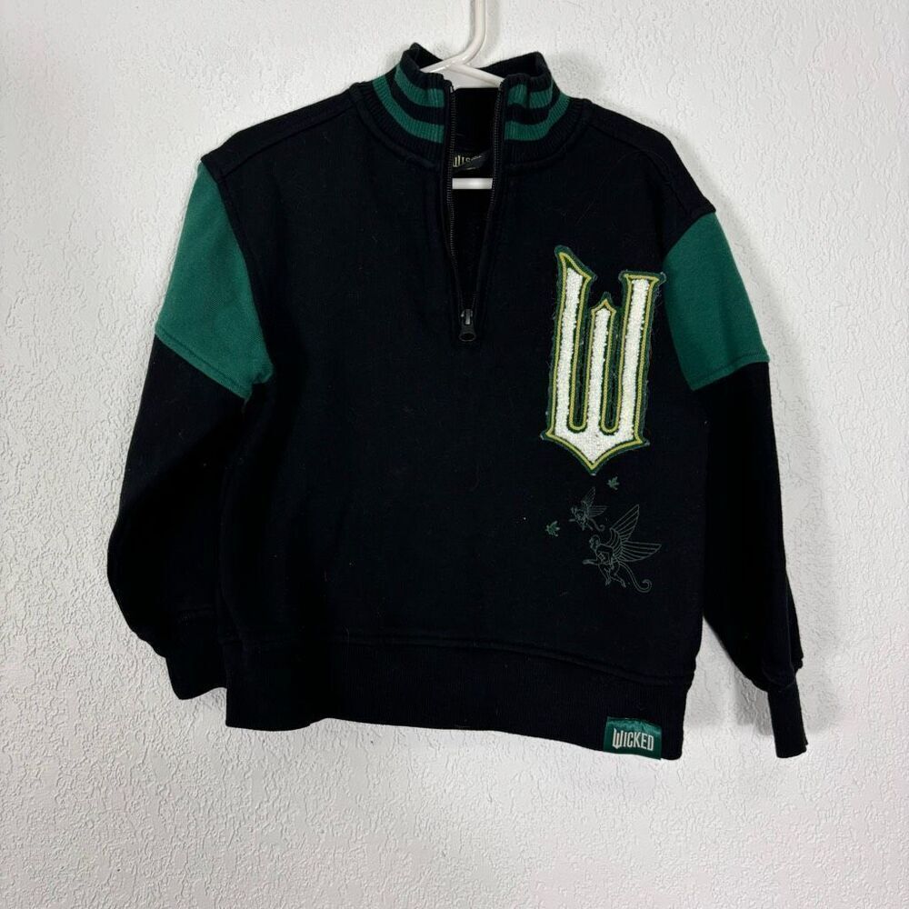 Wicked A Collection by Paul Tazewell Black Quarter Zip Pullover Sweatshirt Kid's